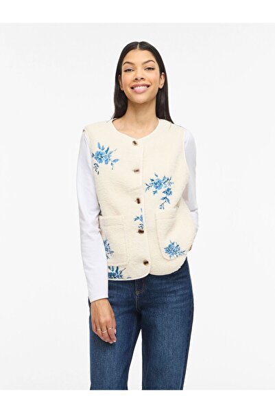 VILA Weste VIASA Teddyfleece