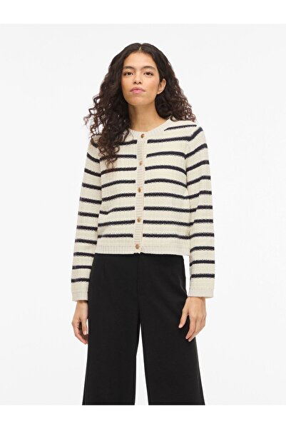 VILA Strickjacke VITRUT Rundhals