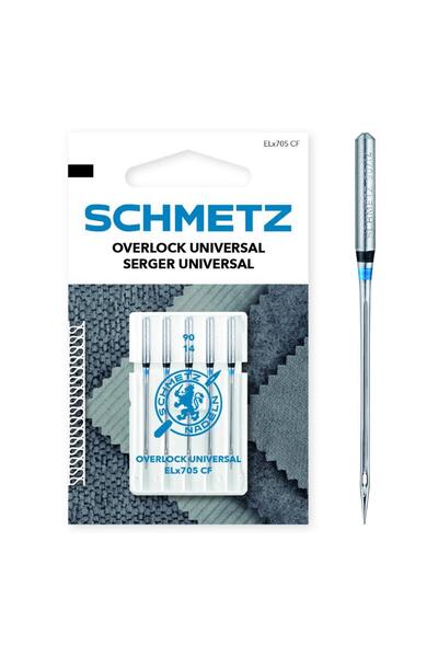 SCHMETZ Set of 5 overlock needles, fineness 90, ELX705 CF VDS
