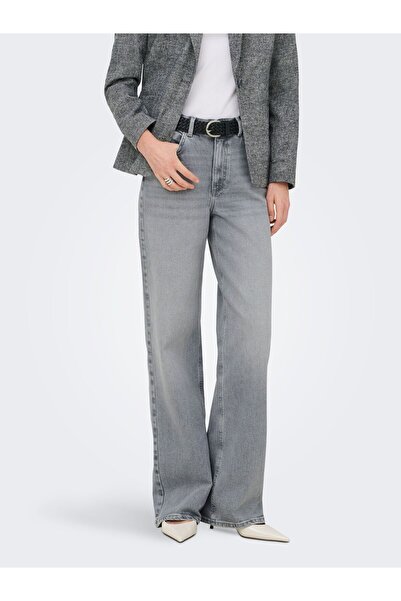 ONLY Jeans mit weitem Bein ONLJUICY Hohe Taille Weiter Beinschnitt Jeans