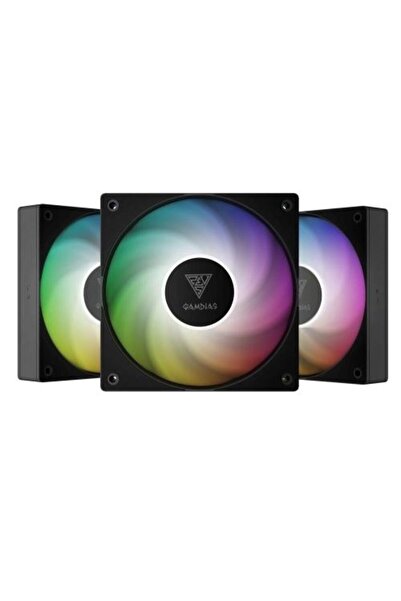 gamdias Set of 3 Notus M1-1203 fans, 120mm, 400 - 1600rpm, aRGB lighting (Black)