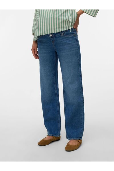 Vero Moda Maternity Umstandsjeans mit weitem Bein Weiter Beinschnitt Jeans