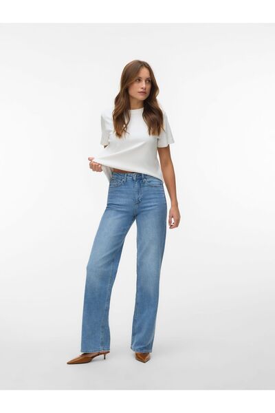 Vero Moda Jeans VMTESSA-STRETCH Hohe Taille Weiter Beinschnitt Jeans