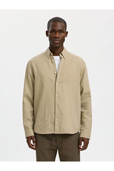 SELECTED Bluse aus Leinengemisch Regular Fit