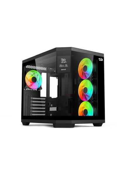 REDRAGON Gaming Vision Case, Middle Tower, Without Power Supply (Black)
