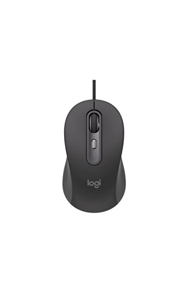 logitech Mouse M520, Wired, USB Type-C (Negru/Gri)