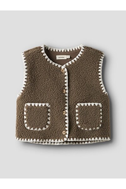 Lil' Atelier Weste Loose Fit Teddy