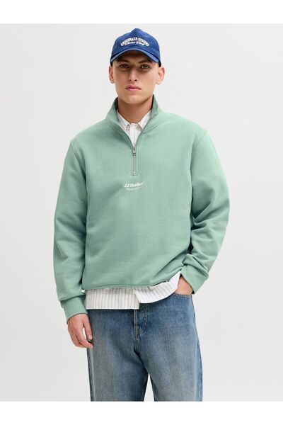 Jack & Jones Sweatshirt mit halbem Reißverschluss Gedruckt Sweatshirt mit hal...