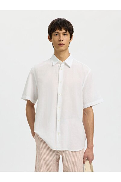 SELECTED Bluse aus Leinengemisch Regular Fit