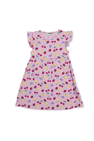 ebebek Hello Baby HelloBaby Kız Bebek Elbise Meyve Baskılı Düğmeli Bisiklet Y...