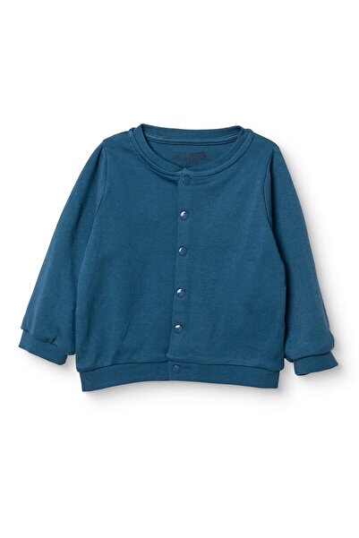 ebebek Hello Baby HelloBaby Erkek Bebek Basic Hırka Çıtçıtlı Bisiklet Yaka Uz...