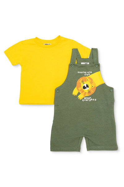 ebebek Hello Baby HelloBaby Erkek Bebek Şort Salopet-Tshirt Düğmeli Bisiklet ...