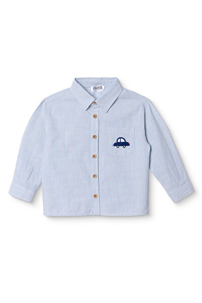 ebebek Hello Baby HelloBaby Erkek Bebek Gömlek Araba Baskılı Düğmeli Gömlek Y...