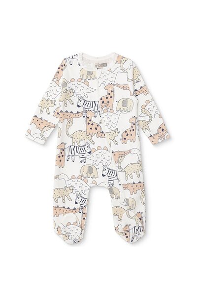 ebebek Hello Baby HelloBaby Erkek Bebek Tulum Dinozor Baskılı Fermuarlı Bisik...