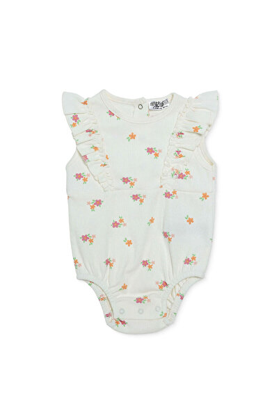 ebebek Hello Baby HelloBaby Kız Bebek Body Çiçek Baskılı Çıtçıtlı Bisiklet Ya...