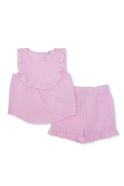 ebebek Hello Baby HelloBaby Kız Bebek Bluz-Şort Bisiklet Yaka Atlet Reçme