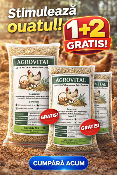 Agrovit Agrovital Aditiv pentru Gaini Outoare, stimuleaza productia de oua