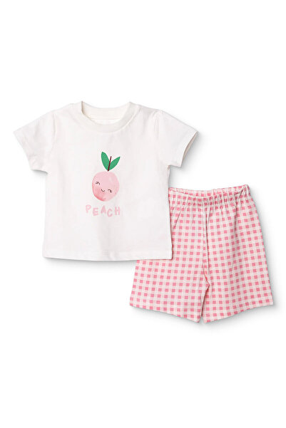 ebebek Hello Baby HelloBaby Kız Bebek Pijama Takımı Meyve Baskılı Bisiklet Ya...