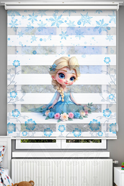 Avart Digital Karlar Prensesi Baskılı Çocuk Odası Perdesi - Dijital Baskılı Z...