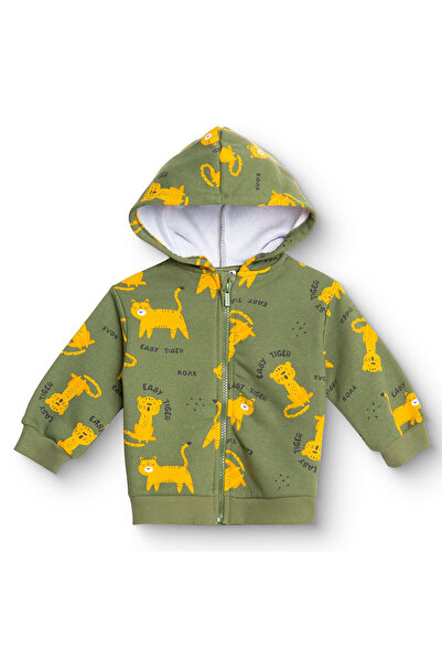 ebebek Hello Baby HelloBaby Erkek Bebek Kapüşonlu Hırka Hayvan Baskılı Fermua...