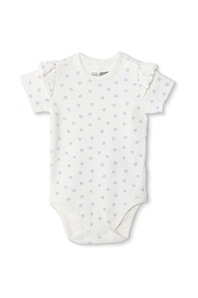 ebebek Hello Baby HelloBaby Kız Bebek Body Çiçek Baskılı Çıtçıtlı Bisiklet Ya...