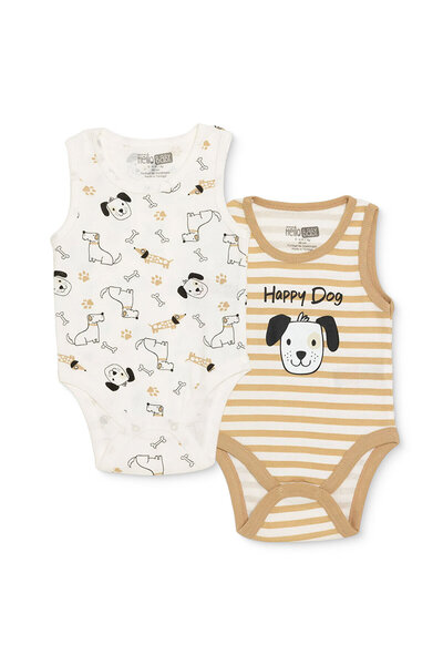 ebebek Hello Baby HelloBaby Erkek Bebek 2li Body Hayvan Baskılı Çıtçıtlı Bisi...