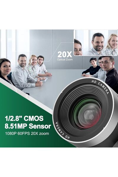 Generic كاميرا PTZ بدقة 4K، تكبير بصري 20x، مخرج بث IP بدقة 4K بمعدل 30 إطارً...