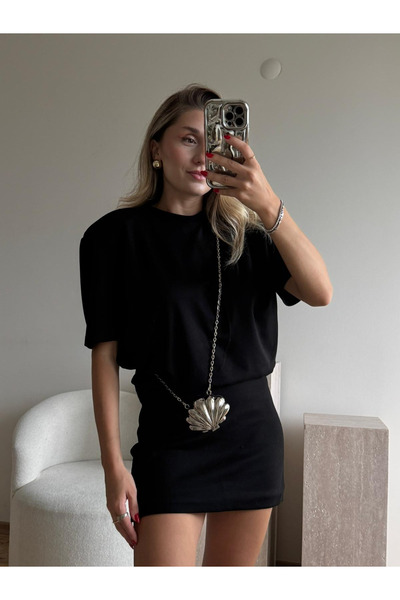 NİSSEA.CO Gümüş Mini İstiridye Plaka Çanta