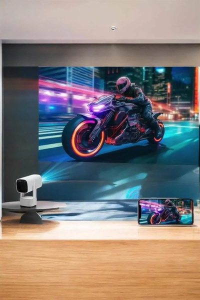 Epilons Smart Projection Portable Cinema Projector with Powerbank 4K Hd Quality