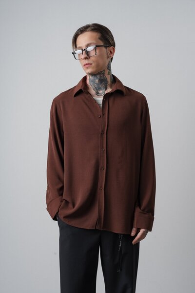 Respire Cămașă Aerobin supradimensionat cu mânecă lungă și detaliu brodat pen...