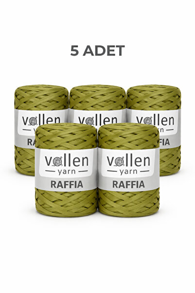 vollen yarn Premium 200gr Rafya İp 5’li Paket Raffia Çanta Supla Tığ İşi Hası...
