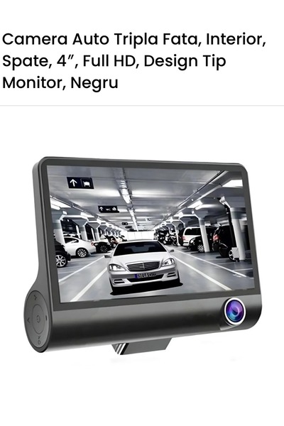 arwil Camera Auto Triplă Full HD 1080p, Ecran 2 Inch, Senzor Miscare, Night V...