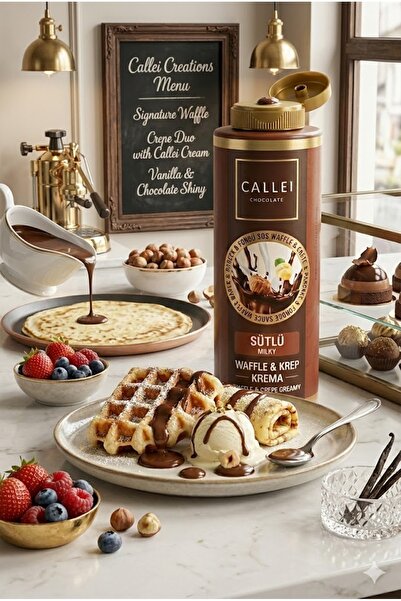 Callei Waffle & Pancake Sos Lezzet Üçlüsü – Beyaz, Sütlü & Antep Fıstık 300 G x 3’lü Set