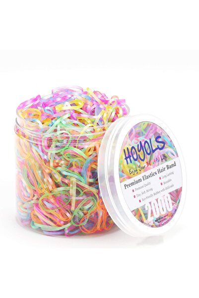 HOYOLS 2000pcs Small Baby Elastic Hair Ties Mini Colorful Rubber Bands Tiny P...