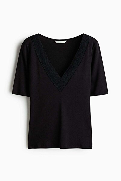 H&M Ribbed V-neck top