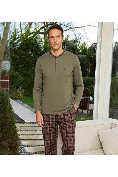 Pijamoni Set de pijamale de primăvară pentru bărbați, cu croială standard, cu...