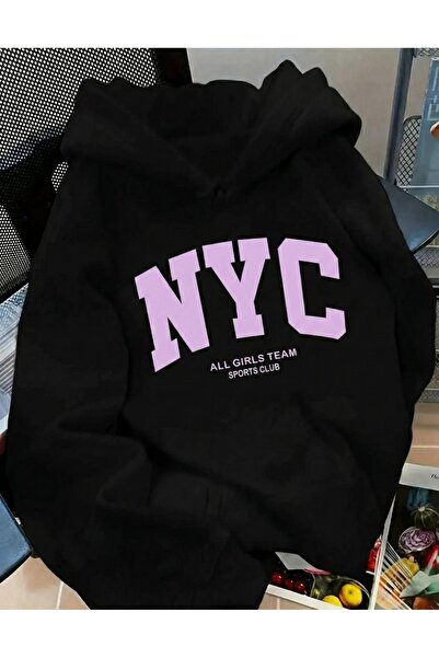 Marco Fresco Unisex Nyc Printed Hooded Cotton Lu Sweatshirt Hoodie