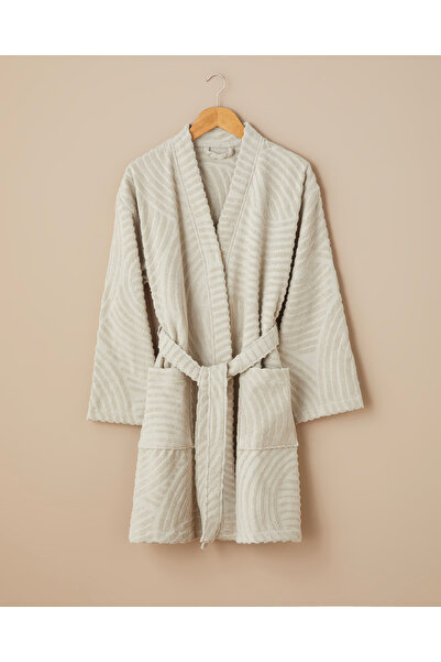 English Home Curve Pamuk Bornoz L-XL Bej