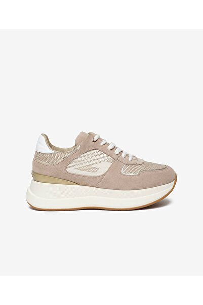 Greyder Kadın Vizon Hakiki Deri Günlük Spor Ayakkabı 6Y2SA34410