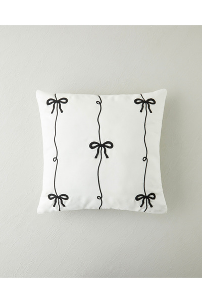 English Home Panglică umplută pernă pentru canapea 45x45 cm Negru - Alb