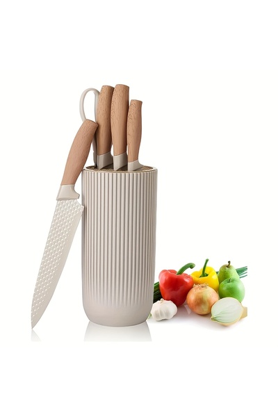 Generic طقم سكاكين مطبخ من الفولاذ المقاوم للصدأ مكون من 6 قطع، سكاكين فائقة ...