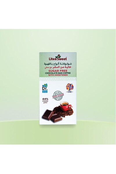Dr. Eid Sugar-free coffee chocolate bars – sweetened with stevia and monk fru...