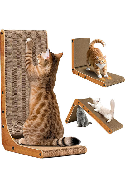 Yoawllty L Shape Cat Scratch Pad Wall Mounted, Large Size Cat Scratching Card...