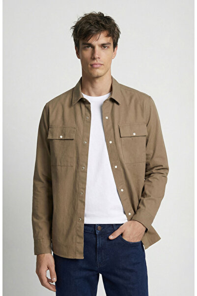 Network Haki Paper Touch Gömlek