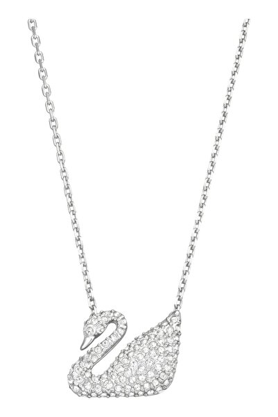 Swaroski Swan Rhodium Plated Necklace