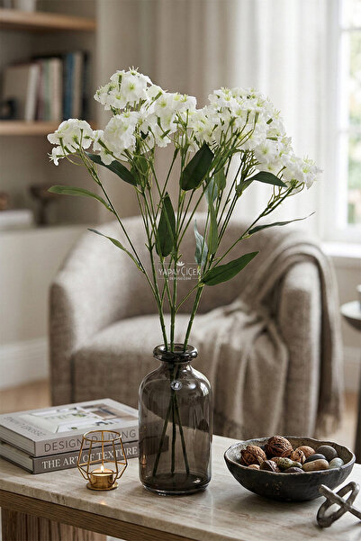 Yapay Çiçek Deposu Yapay Çiçek Bahar Filizi 63 cm Beyaz