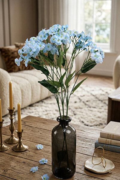 Yapay Çiçek Deposu Yapay Çiçek Bahar Filizi 63 cm Açık Mavi