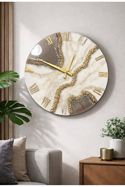 Sultan Tasarım 40 cm epoksi tasarımlı şık duvar saati, modern ve şık dekorati...