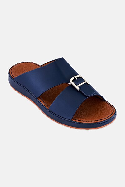London Fog Men Slip On Arabic Sandals, Navy