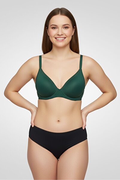 RENE ROFE Women 5 Pcs Plain Briefs, Multicolor